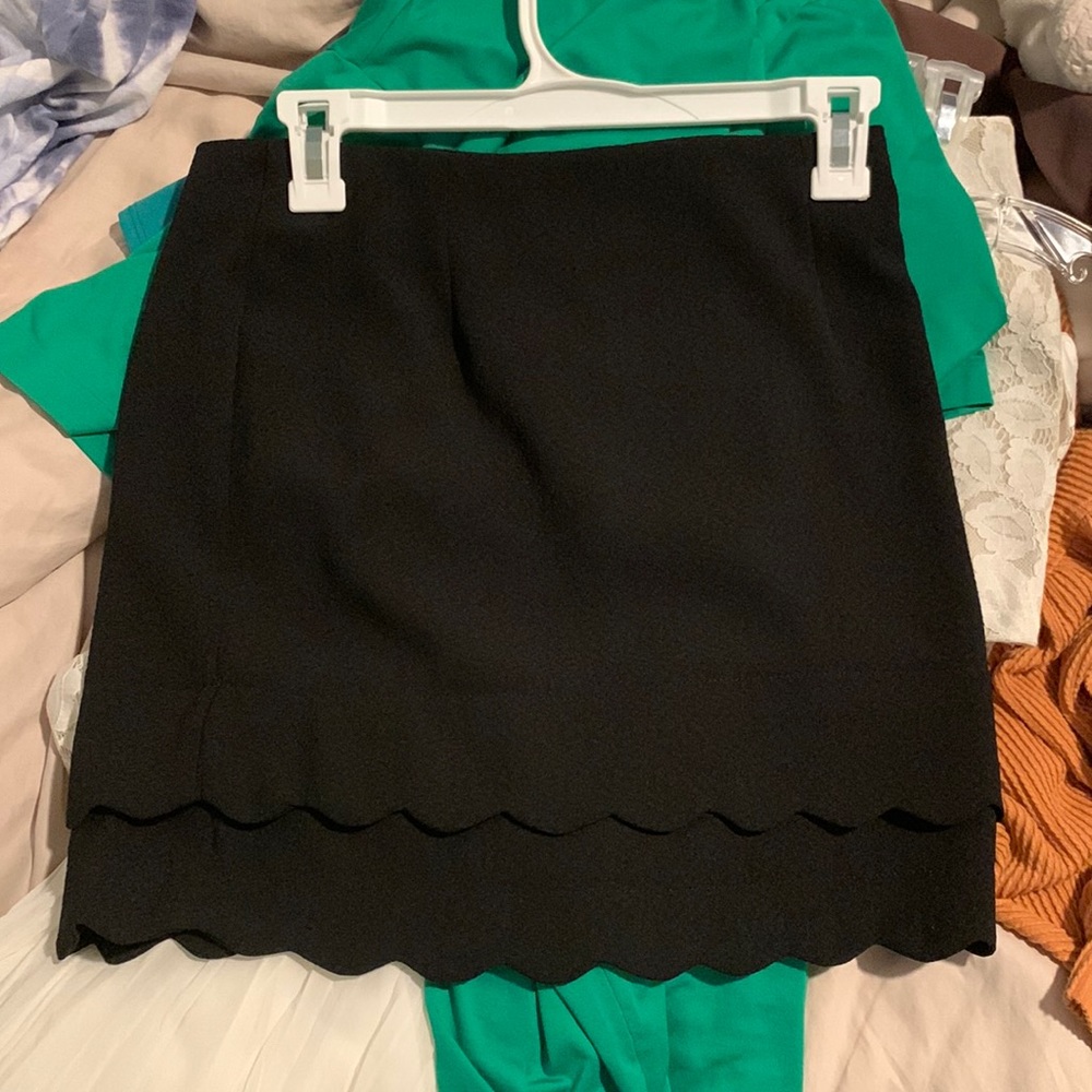 Black Scallop Skirt